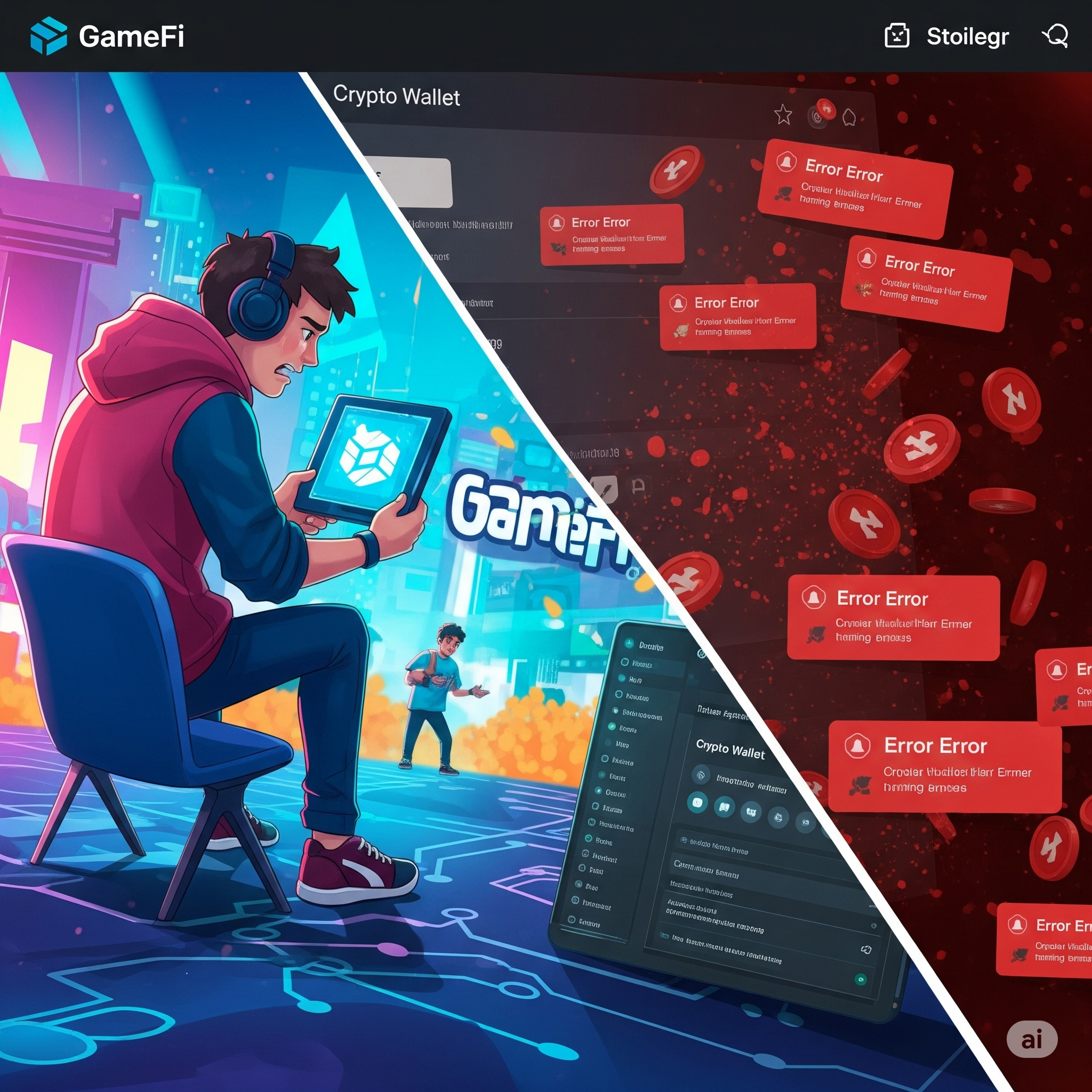 Ошибки криптокошелька - потеря игровых токенов GameFi активов